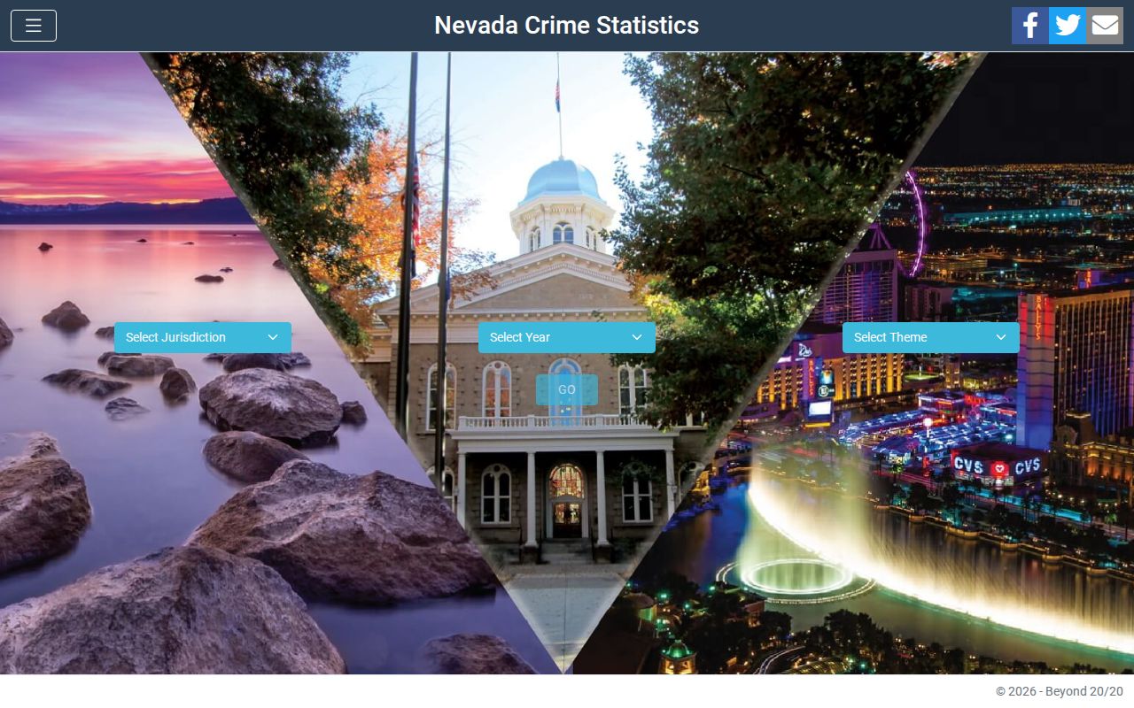 Nevada arrest records crime statistics dashboard